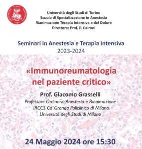 Seminario "Immunoreumatologia nel paziente critico" (Università degli Studi di Torino)
