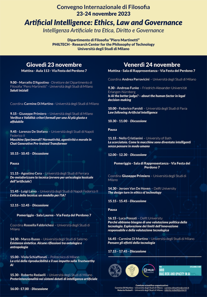 Artificial Intelligence: Ethics, Law and Governance — International  Philosophy Conference – BRIO – Bias, Risk and Opacity in AI