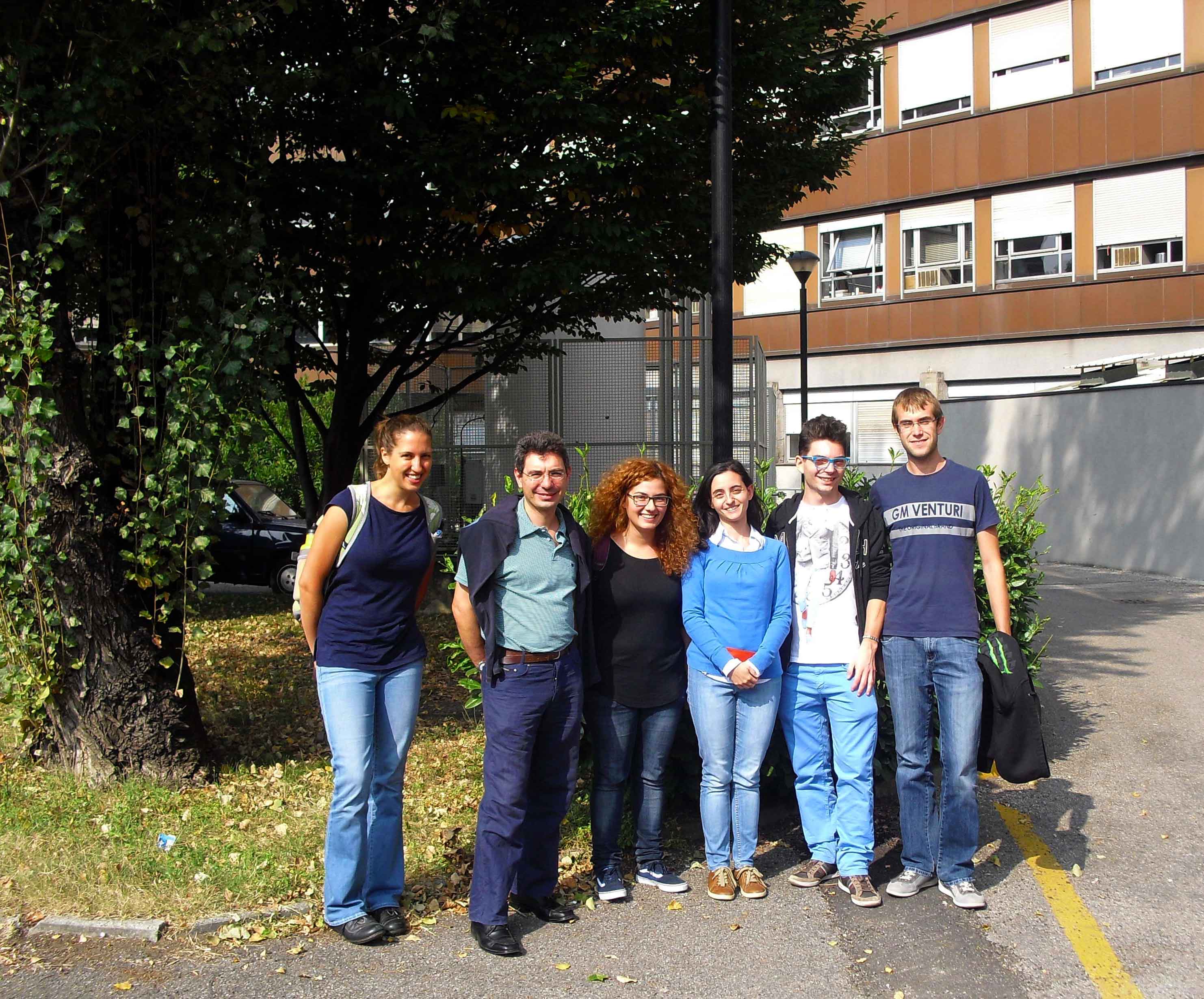 From left to right: Stéphanie Valleau, Michele Ceotto, Giovanna Bruno, Chiara Aieta, 
						Giovanni Di Liberto and Roberto Bellani.