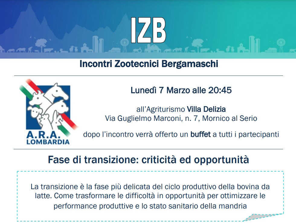 Incontri Zootecnici Bergamaschi (IZB): terzo appuntamento