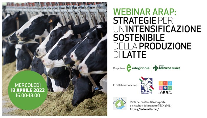 Webinar ARAP: Strategie per un’intensificazione sostenibile della produzione di latte