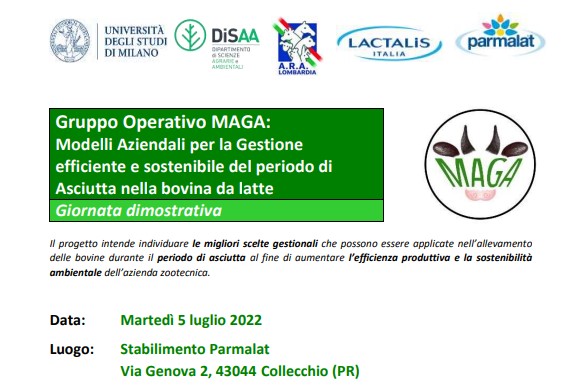 Giornata dimostrativa del progetto MAGA allo stabilimento Parmalat di Collecchio