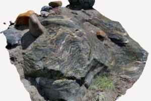 3d model of amphibolite outcrop
