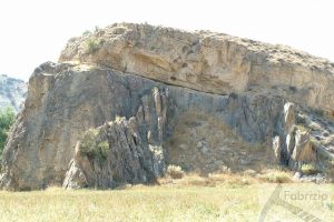 Angular unconformity, Cretaceous limestone on Carboniferous limestone, Iran