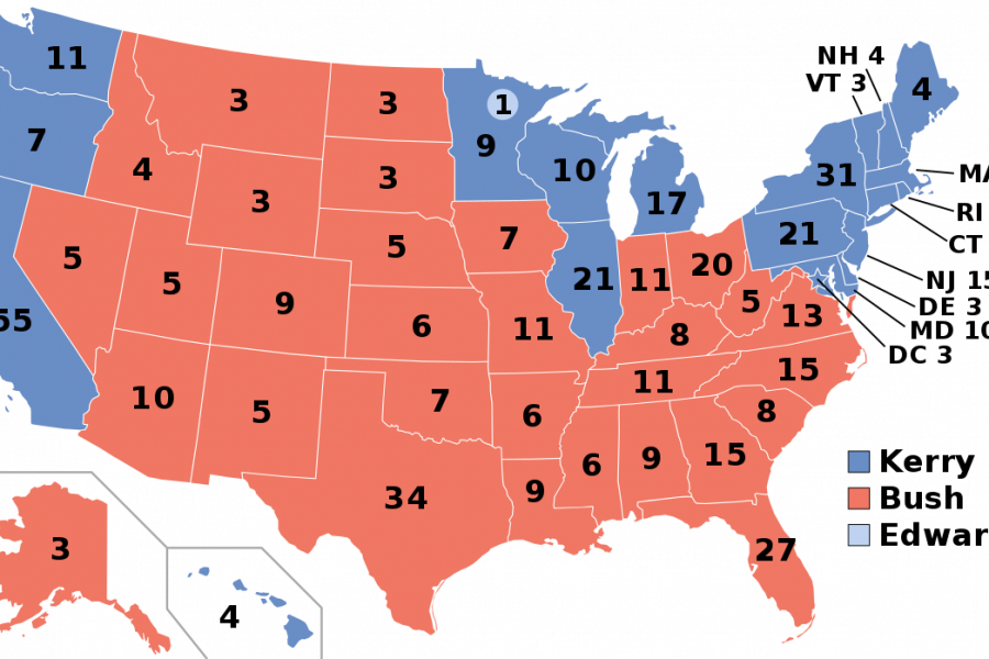 I risultati delle presidenziali americane del novembre 2004