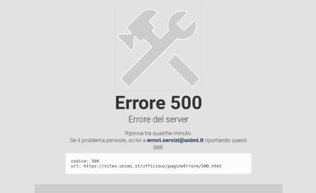 500 error service page