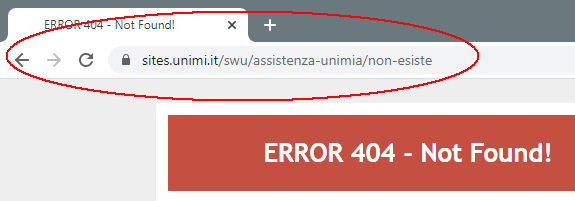 A page not found error