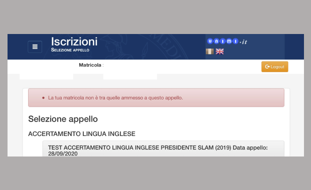 Errore servizio